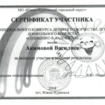Акимова сертификат